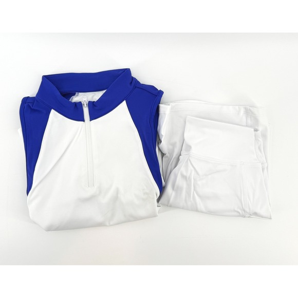 Halara Everyday Cloudful Air Half Zip 2-Piece Set Golf Dress XS White Blue Black - Picture 3 of 16
